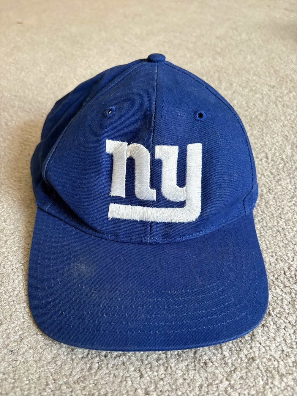 NFL Royal Blue Baseball Cap with White NY Logo